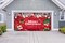 Christmas Garage Door Banner Decoration Large Christmas Garage Cover for Indoor Outdoor Holiday Party Supplies, Red Ornaments Backdrop Sign 6X13 FT